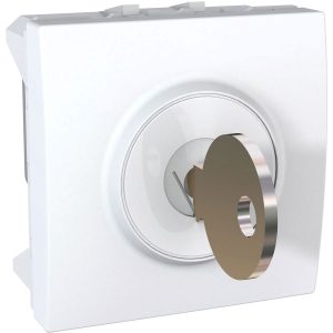 Unica sklopka s ključem, dvosmjerna, 2 položaja, 10 A, 250 V AC, 2 m, bijela