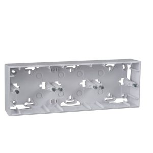 Unica Basic Colors, površinska kutija, bijela 6 m, 6 perforiranih otvora, bijela