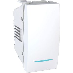 Unica sklopka, jednosmjerna,  10 AX 250 V AC, 1m, bijela