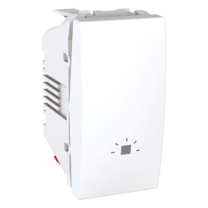 Unica tipkalo, jednosmjerno, 10 A 250 V AC, 1m, bijela