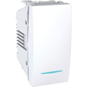 Unica tipkalo, jednosmjerno, 10 A 250 V AC, 1m, bijela