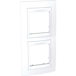 Unica Plus okvir poklopca, 2 grupe, bijela..bijela