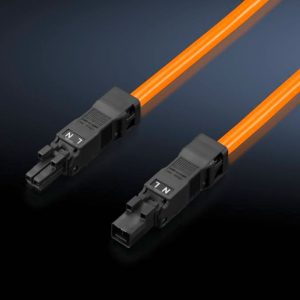 Priključni kabel za LED rasvjetu, 100-240V AC, 2-polni, 1m, pakiranje od 5 kom, narančasti