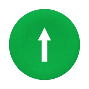 Kapica zelena, oznaka strelice, za pravokutno tipkalo s više glava, promjera 22