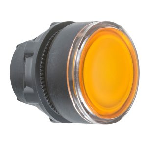 Glava narančastog upu.g svjetlećeg tipkala promjera 22, opružni povrat, za žaruljicu BA9s