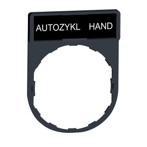 Držač za legendu 30 x 40 mm s legendom 8 x 27 mm, s oznakom AUTOZYKL-HAND
