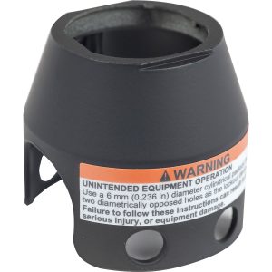 Metalni štitnik koji se može zaključati lokotom za gljivastu glavu promjera 40, crni