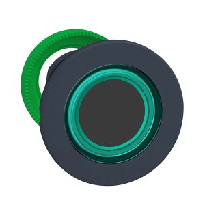 Glava svjetlećeg upuštenog tipkala za integralni LED prsten, zelena