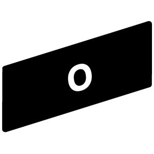 Označena legenda 8 x 27 mm za držač 30 x 40 mm, O