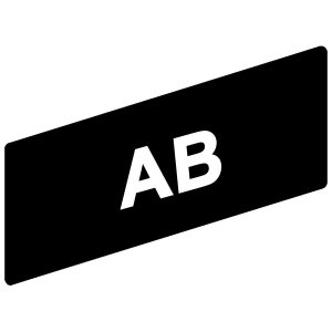 Označena legenda 8 x 27 mm za držač 30 x 40 mm, AB