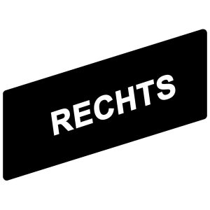 Označena legenda 8 x 27 mm za držač 30 x 40 mm, RECHTS