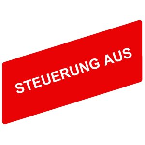 Označena legenda 8 x 27 mm za držač 30 x 40 mm, STEUERNUNG AUS