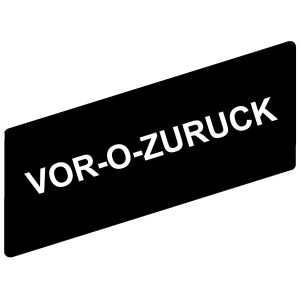Označena legenda 8 x 27 mm za držač 30 x 40 mm, VOR-O-ZURÜCK