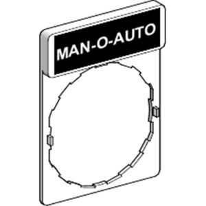 Držač za legendu 30 x 40 mm s legendom 8 x 27 mm, s oznakom MAN-O-AUTO