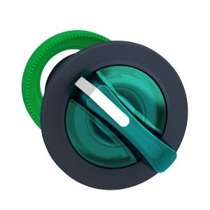 Glava upuštene zelene svjetleće preklopke, 2 položaja, povratak lijevo prema desno