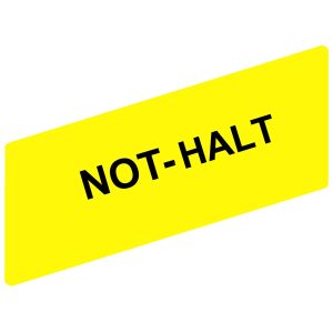 Označena legenda 8 x 27 mm za držač 30 x 40 mm, NOT-HALT