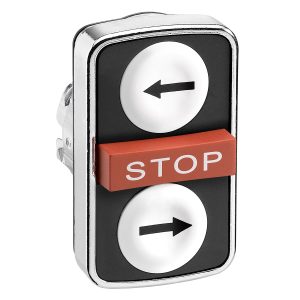 Glava za trostruko tipkalo, bijelo upušteno, crveno istaknuto, bijelo upušteno, promjera 22