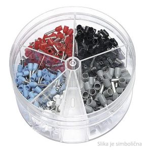 Tuljac izolirani dvostruki, 2x1 mm2, crveni  (pak. 500kom)