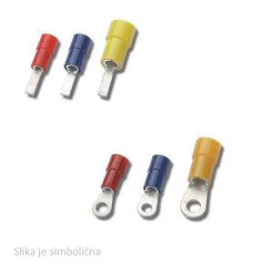 Kabelska stopica ženska, izolirana, crvena, 0,25..1,5mm2/ 4×8.5mm (pak. 100 kom)