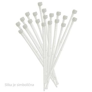 Vezica bijela 2,5x100mm sa nosačem oznake (pak. 100kom)