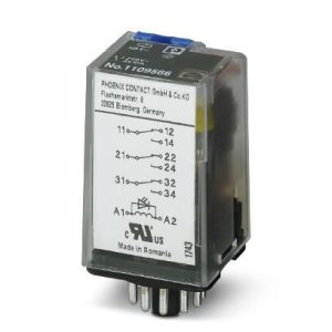 Relej utični, 3×CO (power) kontakt, 10A, 125V DC, tip: REL-OR-BL/L-125DC/3X21
