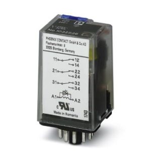 Relej utični, 3×CO (power) kontakt, 10A, 24V DC, tip: REL-OR-BL/L-24DC/3X21