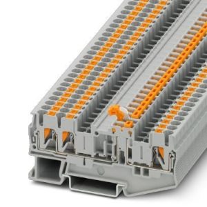 Rastavna redna stezaljka PT 2,5-TWIN-MTB, 400 V, 16 A, push-in priključak, presjek: 0.14 mm2 - 4 mm2, siva