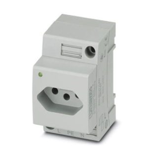 Utičnica, za DIN šinu, konektor pin pattern N, 20A, tip: EO-N/UT/LED