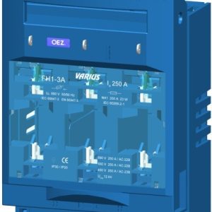 Rastavljač-osigurač 3P, tropolno rastavljiv, veličine 1, 250 A, za montažu na temeljnu ploču