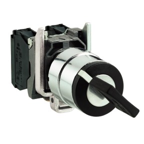 Izborna preklopka s ključem, crna, 0 - 1, fi: 22, opružni povrat, 1R kontakt, 600 V, ključ se vadi u položaju 0