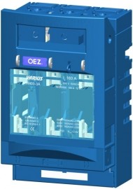 Rastavljač-osigurač, 3P, tropolno rastavljiv, veličine 00, 160A, za montažu na temeljnu ploču