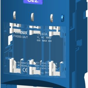 Rastavljač-osigurač, 3P, tropolno rastavljiv, veličine 000 (100A), za montažu na temeljnu ploču
